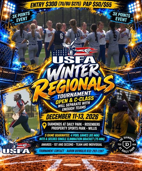 USFA WINTER REGIONALS flyer