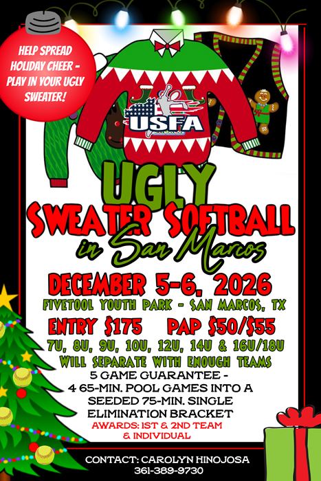 UGLY SWEATER SOFTBALL - ENTRY ONLY $175 flyer