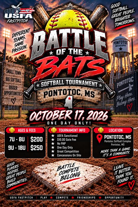 BATTLE OF THE BATS - PONTOTOC flyer