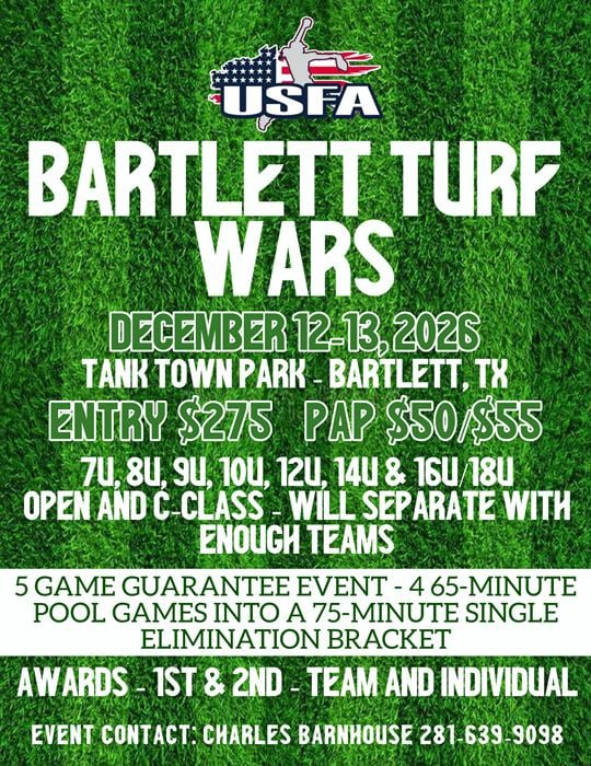 BARTLETT TURF WARS (NEW TURF - TANK TOWN) flyer